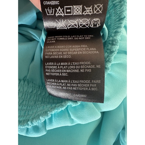 Bebe Women's Blue Romper NWT (Read) Size 4 Adjustable Spaghetti Strap‎ Flowy - Picture 6 of 13